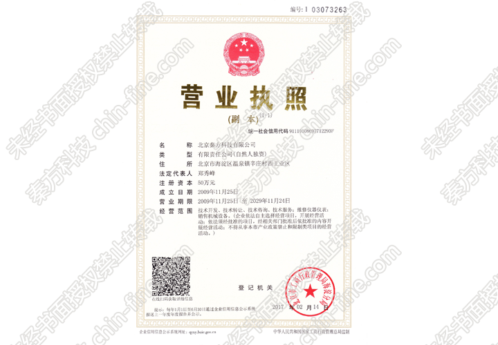 營業執照（副本）